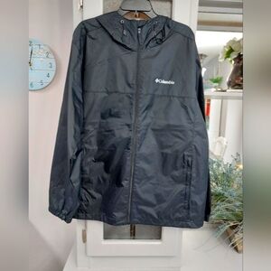 Columbia Men's Big Delta II Full zip Black Rain Jacket XL NWT
